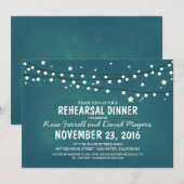 Rustieke Sterrennacht Lights repetitie diner Kaart (Voorkant / Achterkant)