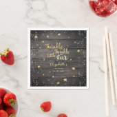 Rustieke sterry waterverf unisex babyshower servet (Insitu)