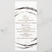 Rustieke Sticks Twigs takken krans bruiloft menu (Voorkant)