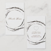 Rustieke Sticks Twigs takken krans op maat Elegant Visitekaartje (Voorkant / Achterkant)