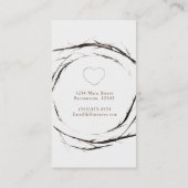 Rustieke Sticks Twigs takken krans op maat Elegant Visitekaartje (Achterkant)