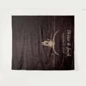 Rustieke Stier Schedel Country Western Textuur Ach Wandkleed (Voorkant (horizontaal))