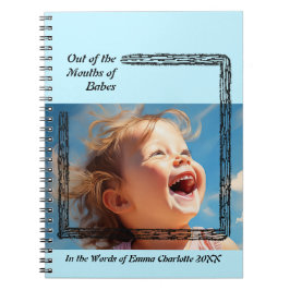 Rustieke stijl Blauwe Baby Boek Notitieboek