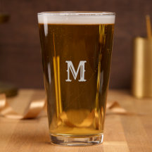 Rustieke  stijl Elegant geëtst monogram bier