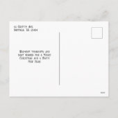 Rustieke  Stijl Vier-Foto Kerst Bloemen Feestdagenkaart (Achterkant)