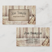 Rustieke stijl visitekaartje sjabloon houten patro (Voorkant / Achterkant)