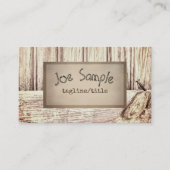 Rustieke stijl visitekaartje sjabloon houten patro (Voorkant)