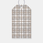 Rustieke stijlvolle elegante plakpatroon vakantie cadeaulabel (Achterkant)