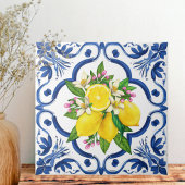 Rustieke stijlvolle mediterrane citroen tegeltje