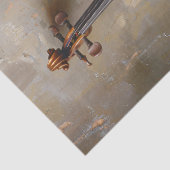 Rustieke stilleven met vintage viool decoupage tissuepapier (Detail)