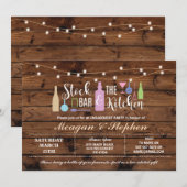 Rustieke Stock De Bar & Keuken Verloving Koppels Kaart (Voorkant / Achterkant)