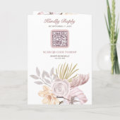 Rustieke Stof Roze Roze Bloemencode Trouwen (Achterkant)
