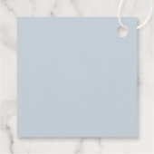 Rustieke Stofblauw Bloemboeket Bedankt Bedankjes Labels (Achterkant)