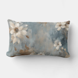 Rustieke Stofblauw Bruine Crème Farmhouse Bloemmot Kussen