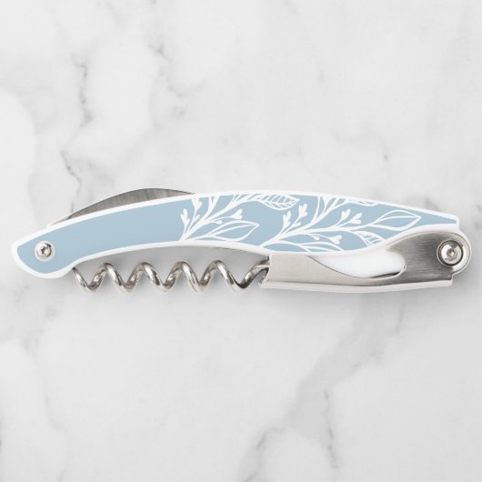 Rustieke Stofblauwe Kurkentrekker Wijnflesopener (Achterkant)