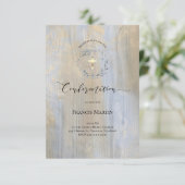 rustieke stoffige blauwe krans waterverf | Confirm Kaart (Staand voorkant)