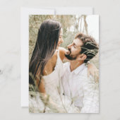 Rustieke Stoffige Blauwe Lichten Foto Bruiloft Save The Date (Achterkant)