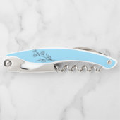 Rustieke stoffige blauwe wijn fles opener (Voorkant)