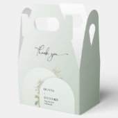 Rustieke Stoffige groene bladeren blos Bloemenboog Bedankdoosjes (Geopend)