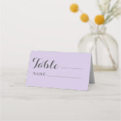 Rustieke Stoffige Paarse & Bloemenbruiloft Zitplaa Plaatskaartje (Voorkant)