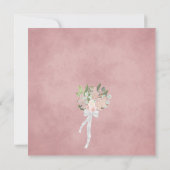 Rustieke stoffige Roos Waterverf krans bruiloft Kaart (Achterkant)