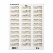Rustieke stoffige witte rozen Retouradres Labels (Full Sheet)