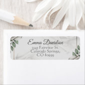 Rustieke stoffige witte rozen Retouradres Labels (Insitu)