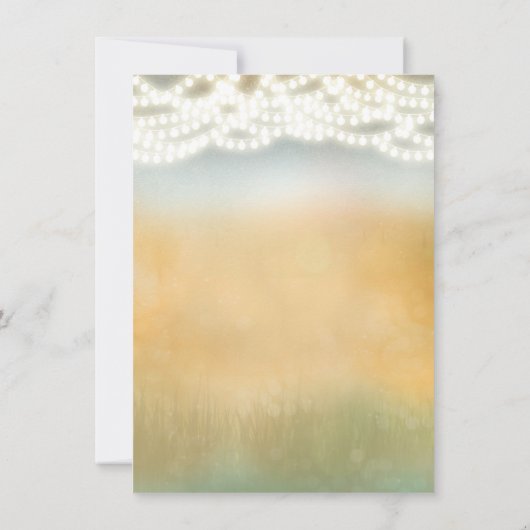 Rustieke Stokken & Slingerlichten Trouw RSVP Kaart (Achterkant)