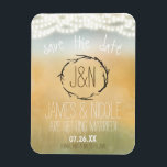 Rustieke Stokken & Slingerlichtjes Magneet Save th<br><div class="desc">Rustieke Stokken & Slingerlichtjes Magneet Save the Date. Overeenkomende items beschikbaar.</div>