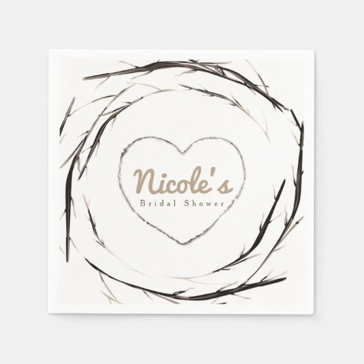 Rustieke Stokken Takken Kruiden Krans Aangepaste F Servetten (Voorkant)