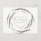 Rustieke Stokken Takken Takken Krans Save the Date Aankondigingskaart (Voorkant)