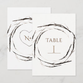 Rustieke Stokken Takken Takken Krans Tafelnummer