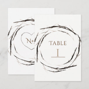 Rustieke Stokken Takken Takken Krans Tafelnummer