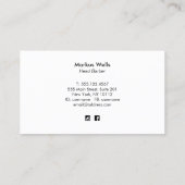 Rustieke Straight Razor Barber Shop Visitekaartje (Achterkant)