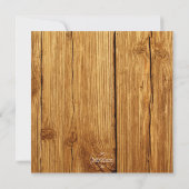 Rustieke strand bruiloftsfeest kaart (Achterkant)