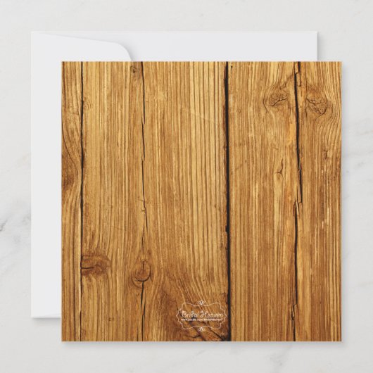 Rustieke strand bruiloftsfeest kaart (Achterkant)