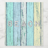 Rustieke strand drijfhout wijn etiket (Enkel label)