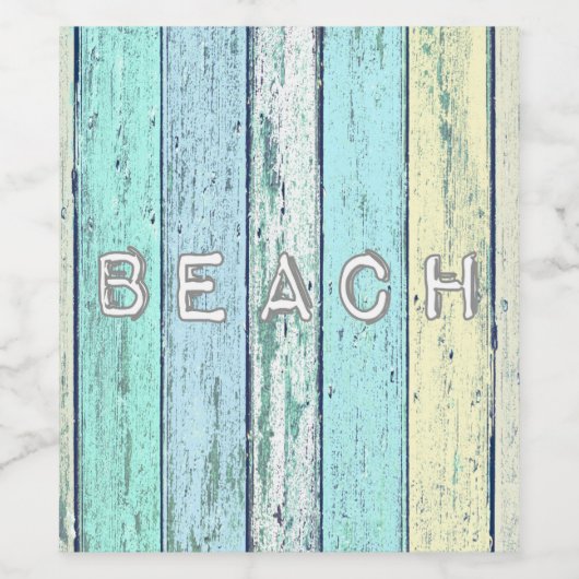 Rustieke strand drijfhout wijn etiket (Enkel label)