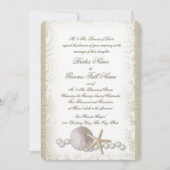 Rustieke strand kant en parels kaart (Voorkant)