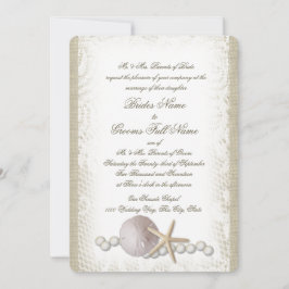 Rustieke strand kant en parels kaart