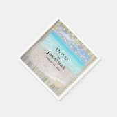 Rustieke strand kust string lichten bruiloft servet (Hoek)