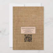 Rustieke strand nautische QR-code RSVP-huwelijk Kaart (Achterkant)