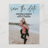 Rustieke strandbruiloft Save the Date Aankondigingskaart (Voorkant)