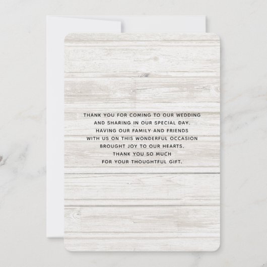 Rustieke strandscène met boot bedankkaart (Achterkant)