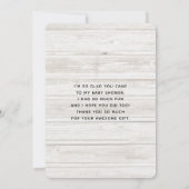 Rustieke strandscène met boot dank u bedankkaart (Achterkant)