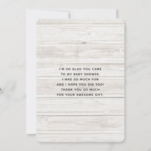 Rustieke strandscène met boot dank u bedankkaart (Achterkant)