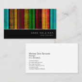 Rustieke strepen patroon professionele visitekaart visitekaartje (Voorkant / Achterkant)