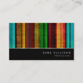 Rustieke strepen patroon professionele visitekaart visitekaartje (Voorkant)