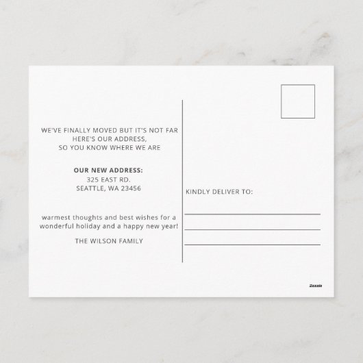 Rustieke strepen Rood en Groen We hebben foto verp Feestdagenkaart (Achterkant)