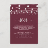 Rustieke Strijklichten Calligrafie Bourgondië Hote Informatiekaartje (Voorkant)